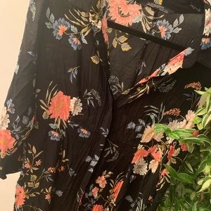 ZARA Floral Shirt Maxi Dress